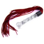 20859-naughty-toys-red-leather-flogger-glass-dildo-handle-with-ball-tip-sexhop-Limassol