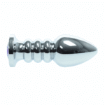 25225-naughty-toys-ribbed-steel-purple-jeweled-plug-large-sex-shop-limassol