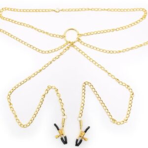Sex Shop Cyprus 29 golden-necklace-chain-with-adjustable-nipples-and-labia-clamps-loveshop-cy
