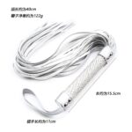 white-bdsm-bondage-flogger-with-diamond-handle-55-cm-sexshop-Cyprus
