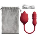 17789-red-silicone-clitoral-rose-licking-tongue-with-thrusting-bullet-vibrator-Nicosia-sexshop