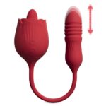 17789-red-silicone-clitoral-rose-licking-tongue-with-thrusting-bullet-vibrator-sexshop-Limassol