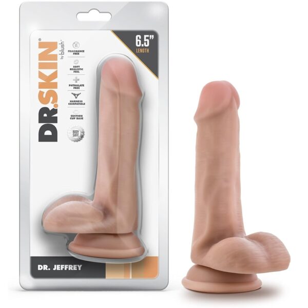 19227-dr.-jeffrey-6.5-inch-dildo-with-balls-beige-sex-shop-larnaca