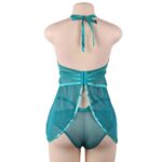 9125-plus-size-sensual-green-babydoll-with-thong-sexshop-Paphos