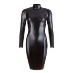 Cottelli-Wetlook-Mini-Dress-with-Long-Sleeves-sexshop-Cyprus