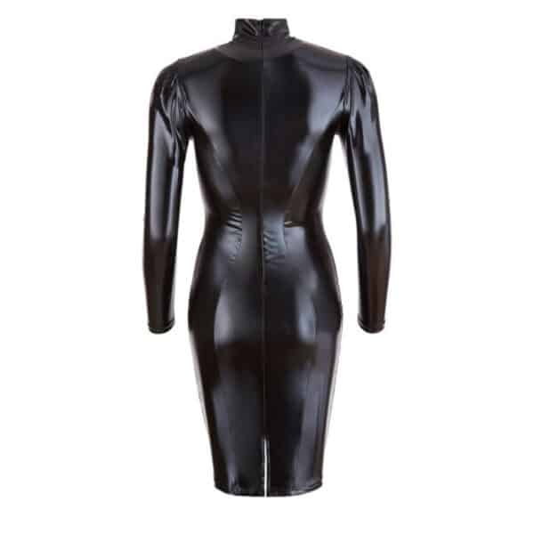 Cottelli-Wetlook-Mini-Dress-with-Long-Sleeves-sexshop-Paphos