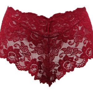 Hot-Red-Floral-Lace-Short-loveshopcy-87345