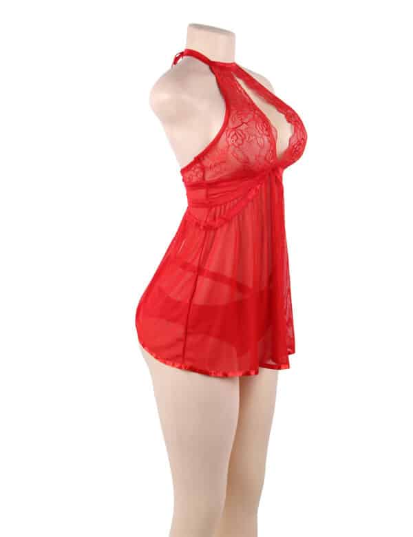 Hot-Red-Flyaway-Chemise-with-Thong-87841 Hot-Red-Flyaway-Chemise-with-Thong-87841