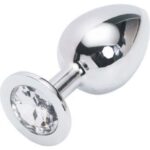 Stainless-steel-Jewel-Butt-plug-White-diamond-Medium-size-loveshop-cy