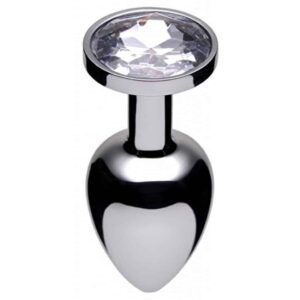 Stainless-steel-Jewel-Butt-plug-White-diamond-Medium-size-sexshop-Limassol