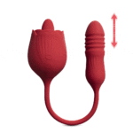 red-silicone-clitoral-rose-licking-tongue-with-thrusting-bullet-vibrator-Limassol-loveshop