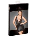 10683-noir-wetlooklace-mini-dress-sexshop-Limassol