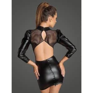 12191-noir-handmade-rebellious-minidress-with-bouffant-sleeves-Limassol-sexshop-2