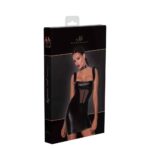 15199-noir-handmade-short-powerwetlook-dress-with-tulle-sexshop-Limassol