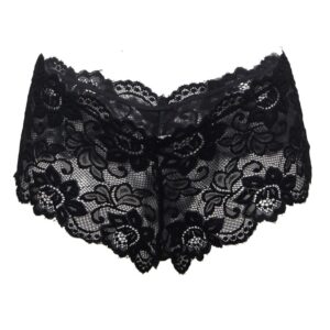 9061-plus-size-flirty-black-floral-lace-short-sexshop-Nicosia