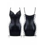 Aline-Wetlook-Mini-Dress-with-Lacing-Limassol-sexshop