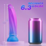 EK-YX-GS134-S-striker-purple-blue-gradient-silicone-dildo-with-suction-loveshop-com-cy