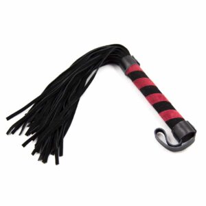 naughty-toys-black-red-faux-leather-flogger-loveshop-Limassol