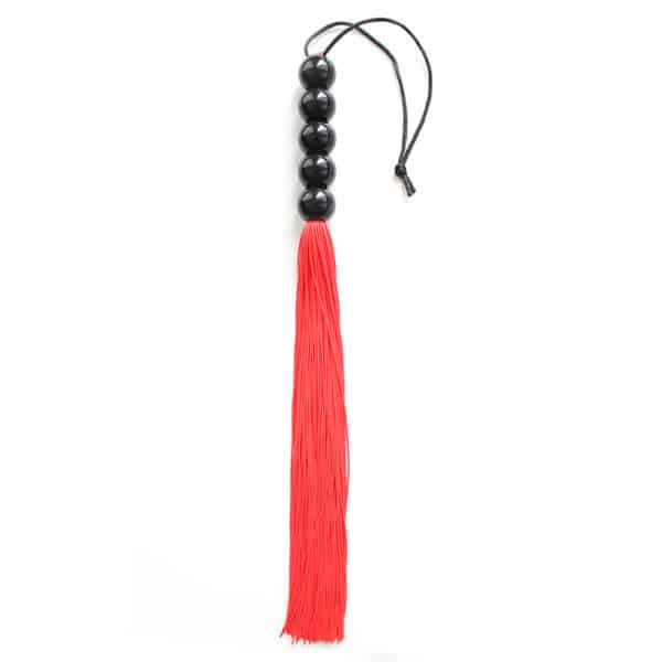 red-silicone-flogger-with-5-beads-handle-36-cm-loveshop-cy
