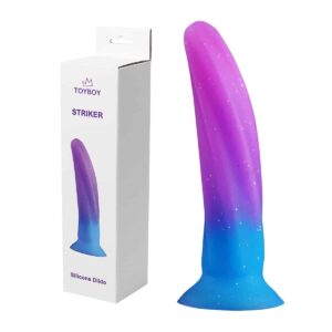 STRIKER Purple Blue Gradient silicone dildo with suction