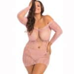Plus-Size-Demure-Long-Sleeve-Mini-Dress-LOVESHOPCY
