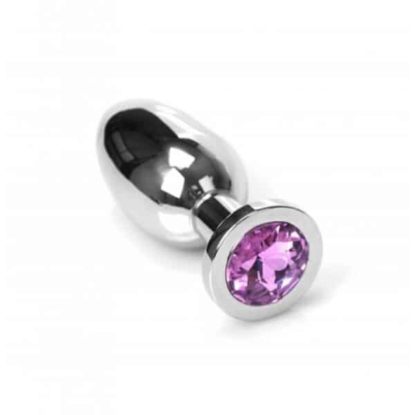 Stainless-steel-Jewel-Buttplug-Medium-Pink-loveshop-Limassol
