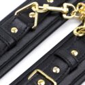 bondage-black-gold-leather-set-ankle-wrist-Limassol-sexshop
