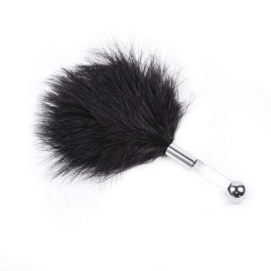 tickle-me-senseless-fluffy-feather-teaser-acrylic-black-17-cm-loveshop-cy