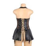 ΕΚ-R81347-1-BLACK-GARTER-MINI-DRESS-black-faux-leather-lace-garter-mini-dress-love-shop-cy