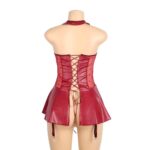 ΕΚ-R81347-2-RED-GARTER-MINI-DRESS-red-faux-leather-lace-garter-mini-dress-love-shop-germasogia