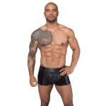 12213-Noir-Handmade-Powerwetlook-Short-with-Net-Insert-sexshop-limassol