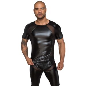 12275-Noir-Handmade-Powerwetlook-T-shirt-with-Net-Inserts-sexshop-limassol