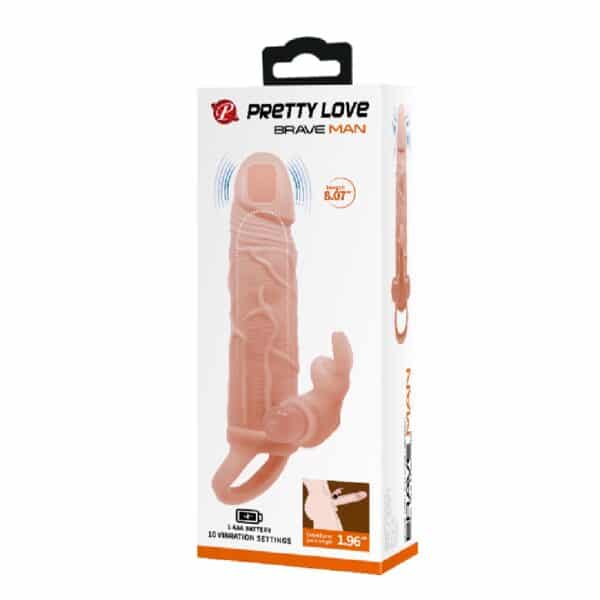 13361-Pretty-Love-Brave-Man-Vibrating-Penis-Sleeve-Extension-Flesh-sexshop-paphos