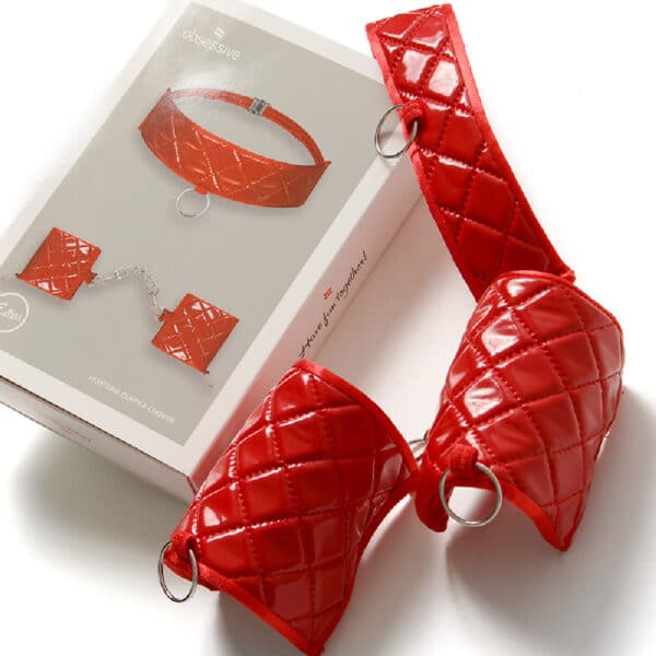 15899-obsessive-hunteria-red-cuffs-with-choker-sex-shop-paphos 15899-obsessive-hunteria-red-cuffs-with-choker-sex-shop-paphos