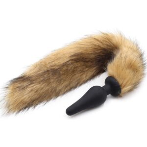 16375-black-silicone-butt-plug-with-fox-tail-44-cm-limassol-sexshop
