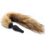 16375-black-silicone-butt-plug-with-fox-tail-44-cm-sexshop-nicosia