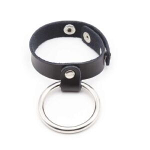 18451-leather-ring-strap-with-attached-metal-penis-ring-limassol-sexshop