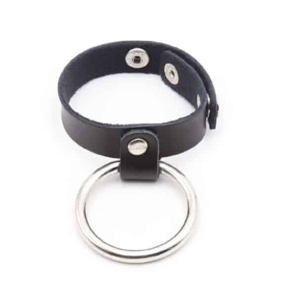18451-leather-ring-strap-with-attached-metal-penis-ring-limassol-sexshop