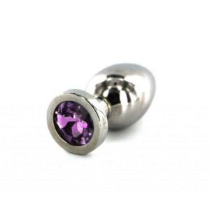Jewel-Buttplug-Steel-Small-Purple-sexshop-Limassol