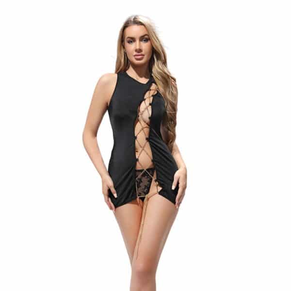 L110921-black-allure-chain-link-cutout-mini-dress-love-shop-cyprus