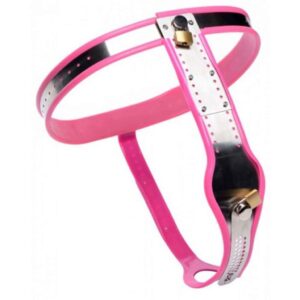 Pink-Stainless-Steel-Adjustable-Female-Chastity-Belt-loveshop-cy