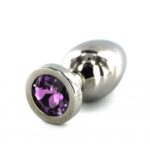 jewel-buttplug-steel-small-purple-Limassol-sexshop