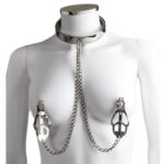 naughty-toys-metal-collar-with-metal-clover-nipple-clamps-loveshop-cy