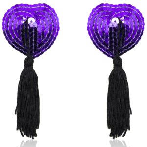 naughty-toys-purple-heart-burlesque-sequin-nipple-black-tassels-loveshop-limassol