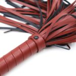 naughty-toys_red-and-black-tails-leather-flogger-whip-39-cm-sexshop-larnaca