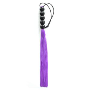 purple-silicone-flogger-with-5-beads-handle-36-cm-loveshop-limassol