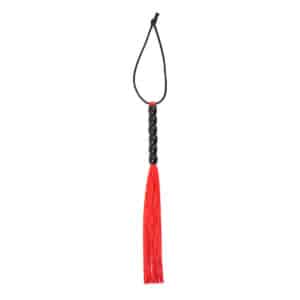 red-mini-silicone-flogger-with-6-beads-handle-22-cm-loveshop-limassol