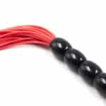 red-mini-silicone-flogger-with-6-beads-handle-22-cm-sexshop-limassol