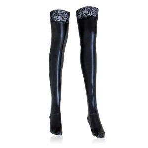 11703-Plus-Size-Wet-Look-Hold-Up-Stocking-with-Lace-sexshop-paphos