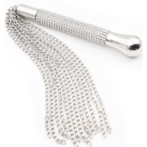 16007-metal-spanking-tassel-flogger-whip-with-rhinestones-44-cm-bondage-sex-shop-larnaca